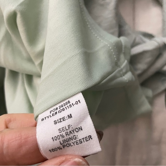 Peach Love Mint green ruffle bottom short dress - Picture 8 of 9